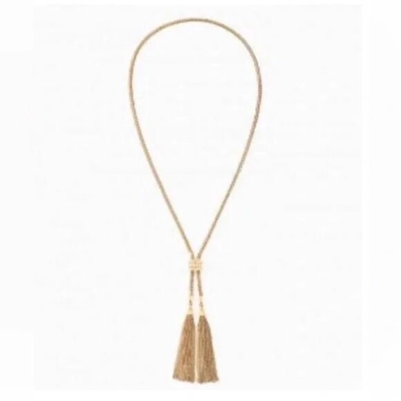 stella & dot ~ jacqueline lariatโnecklace ~ gold fringe tassel - Picture 4 of 11